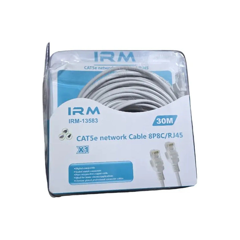 Cable Ethernet Lan Red Cat5e Rj45/8p8c De 30 Metros