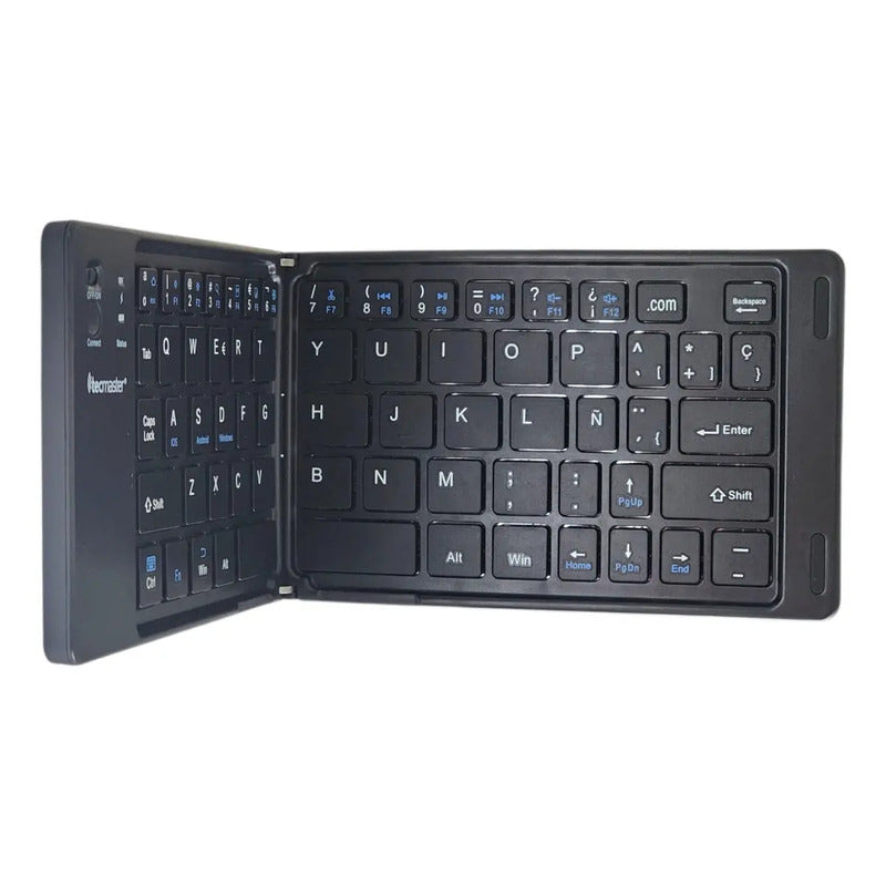 Teclado Plegable Bluetooth Tecmaster Negro Tipo-c Compatible Windows Ios Android Inglés Internacional