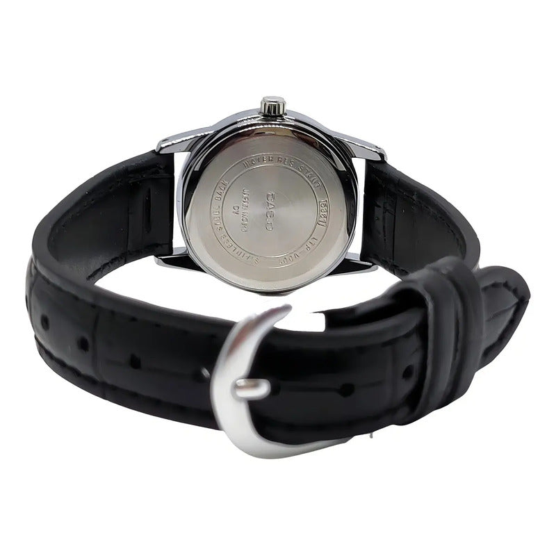 Reloj Casio Dama Ltp-v001l-7b Negro Plateado