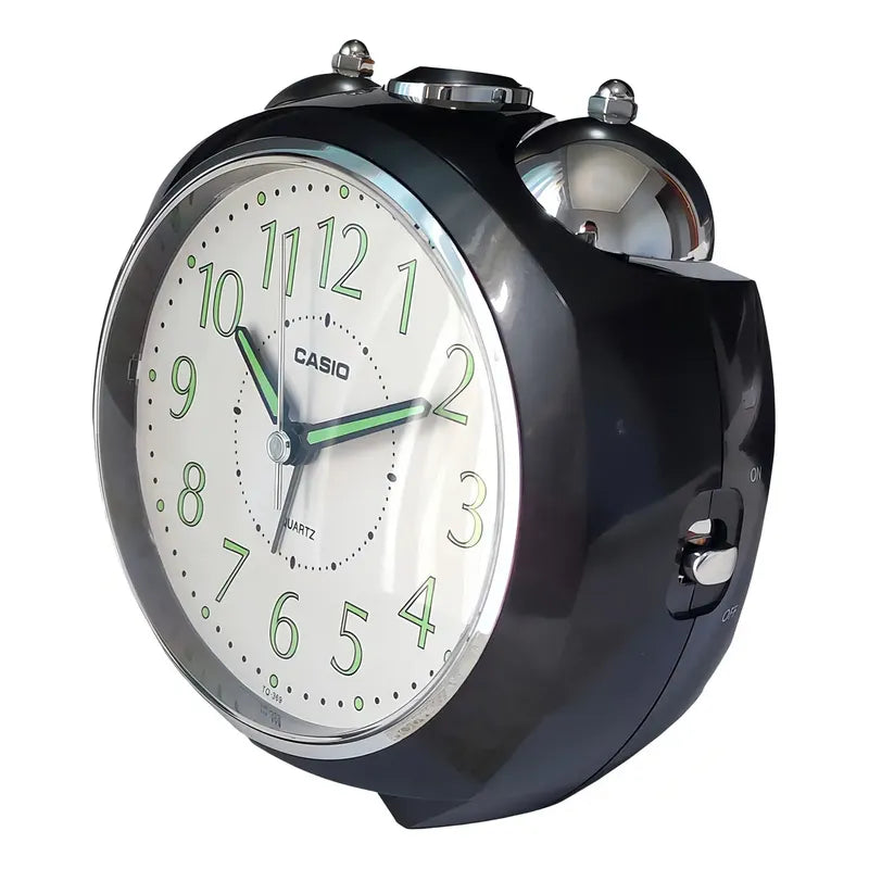 Reloj Despertador Casio Tq-369-1df Con Luz Y Alarma - Negro