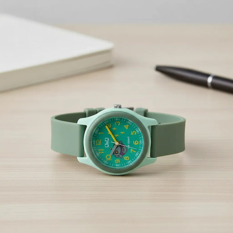 Reloj Niño Q&q Vs50j006y Resistente Verde Agua