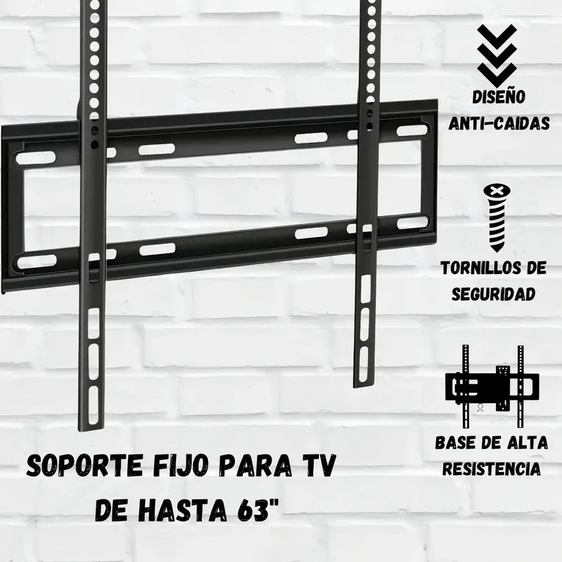 Soporte Fijo Para Tv Pared 26  A 63  Negro Vesa 400x400mm