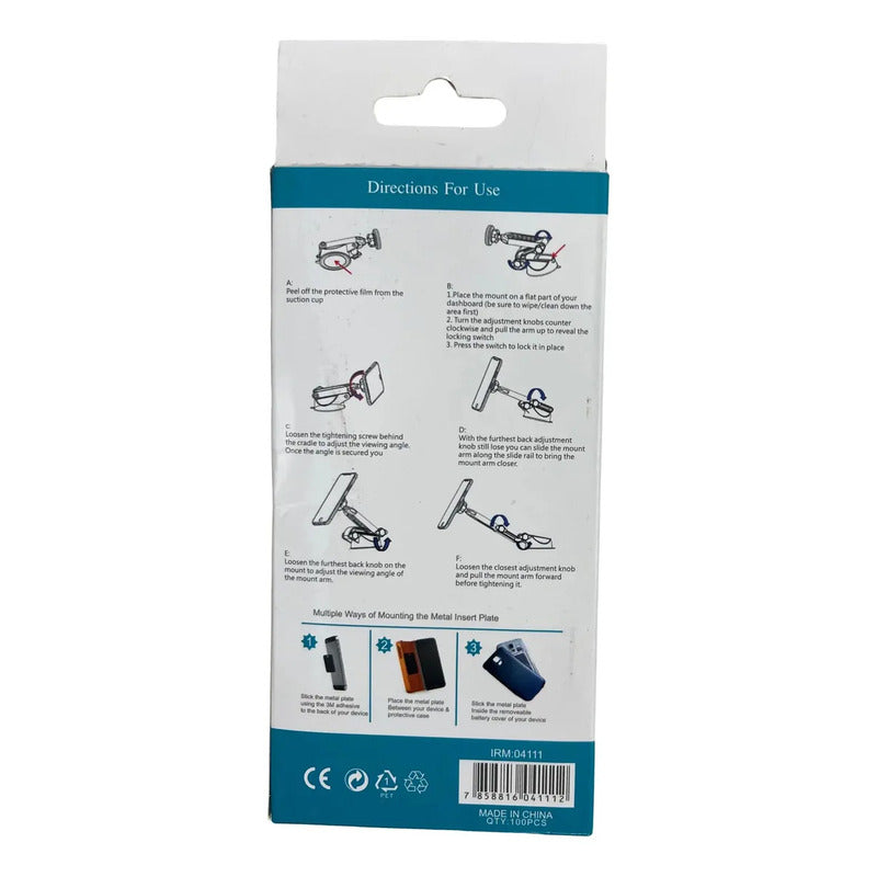 Soporte Para Celular Con Ventosa Y Brazo Extensivo. Negro