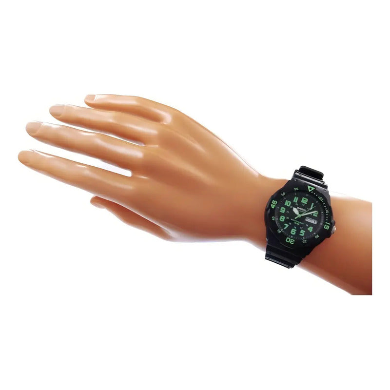 Reloj Pulsera Casio Mrw-200h-3b Con Correa De Resina Color Negro