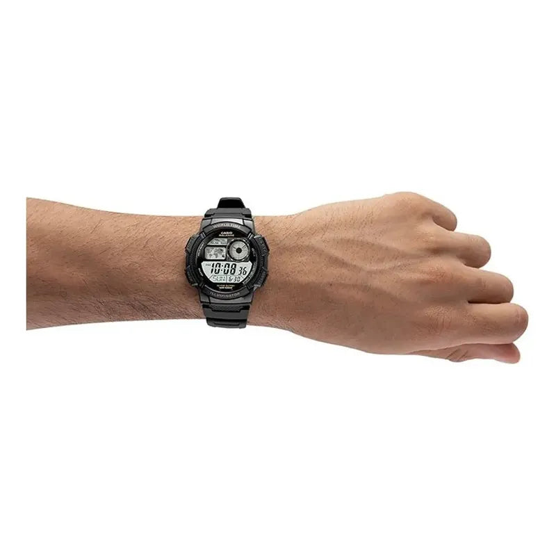 Reloj Pulsera Digital Casio Ae-1000w-1a Con Correa De Resina Color Negro