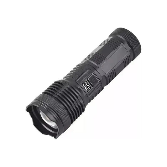 Linterna Recargable Luz Led De Bolsillo Pantalla Lcd Irm Linterna Negro Luz Blanco