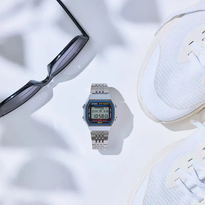 Reloj Casio Abl-100we-1adf Digital Con Alarma Y Cronógrafo Para Adultos Plateado Negro