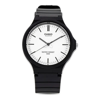 Reloj Pulsera Casio Mw-240-7evdf Con Correa De Resina Color Negro - Fondo Blanco