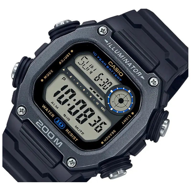 Reloj Casio Digital Para Hombre Dw-291hx-1a, Con Malla De Resina Xl Negro