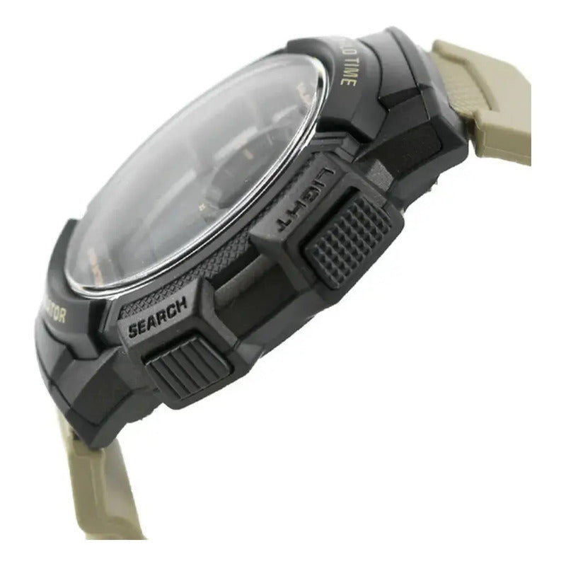 Reloj Casio World Time Illuminator Digital Para Hombre Con Alarma, Cronógrafo Y Hora Mundial Negro Verde Oscuro