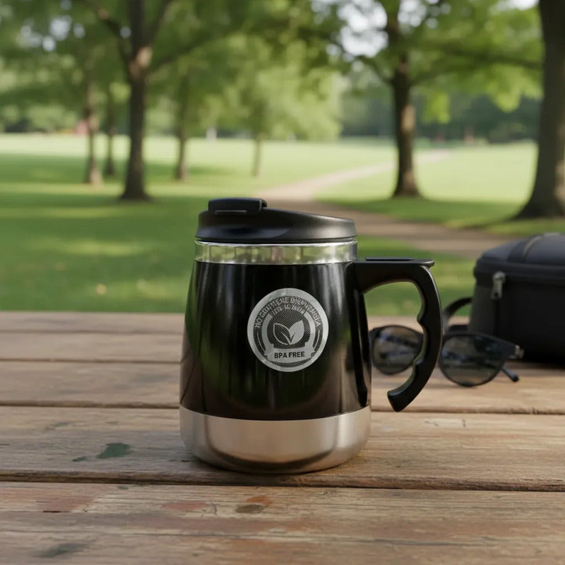 Taza Mug Termico Termo Keep Outdoor 400 Ml Negro