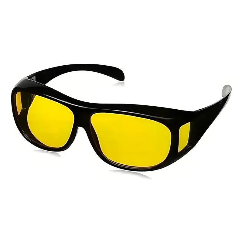 Gafas De Sol Hd Vision Envolventes Amarillas Rectangulares Uv Protección Envolvente Amarillo Negro