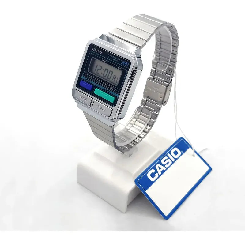 Reloj Plateado Digital Casio Vintage A120we-1adf Para Hombre