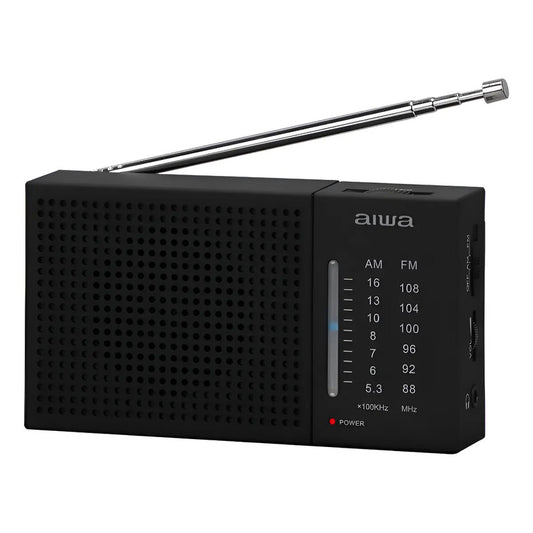 Radio Aiwa Awfml2 Am-fm Análogo Portátil Conector 3.5 Mm Negro