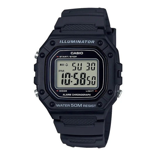 Reloj Pulsera Casio Youth W-218h-1a Negro Gris/negro