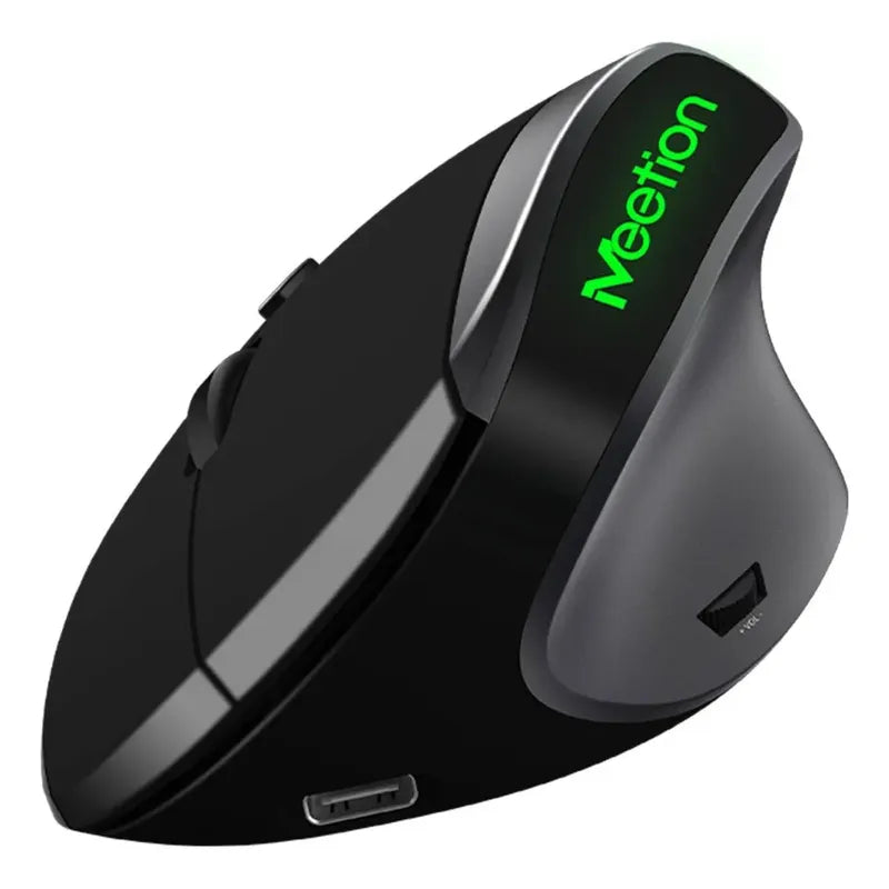 Mouse Vertical Ergonómico Inalámbrico Meetion R390 3200dpi Negro