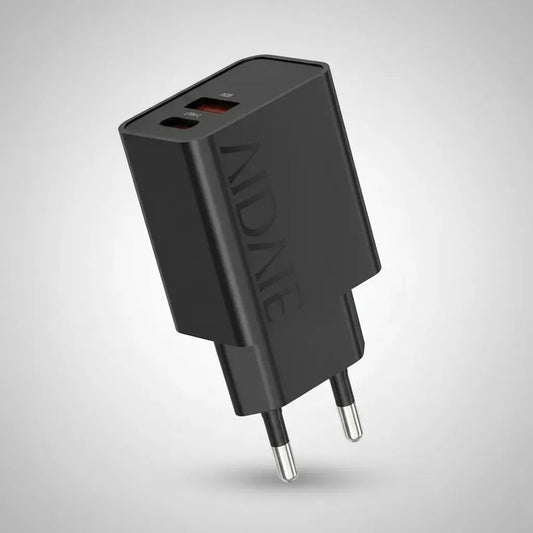 Cargador Celular Vidvie Carga Rápida 20w Tipo C Y Usb Color Negro