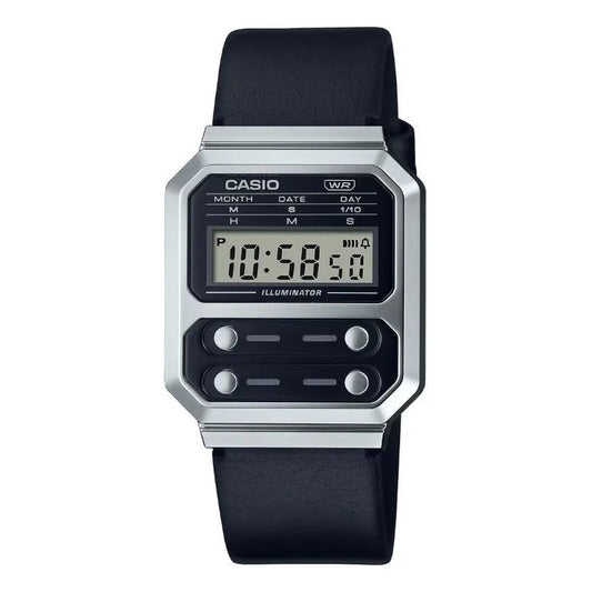 Reloj Unisex Plateado Casio Digital A-100wel-1adf-sc Negro