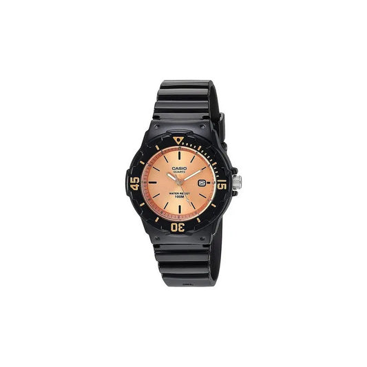 Reloj Mujer Casio Lrw-200h-9e2v Análogo Retro Negro Rose Gold