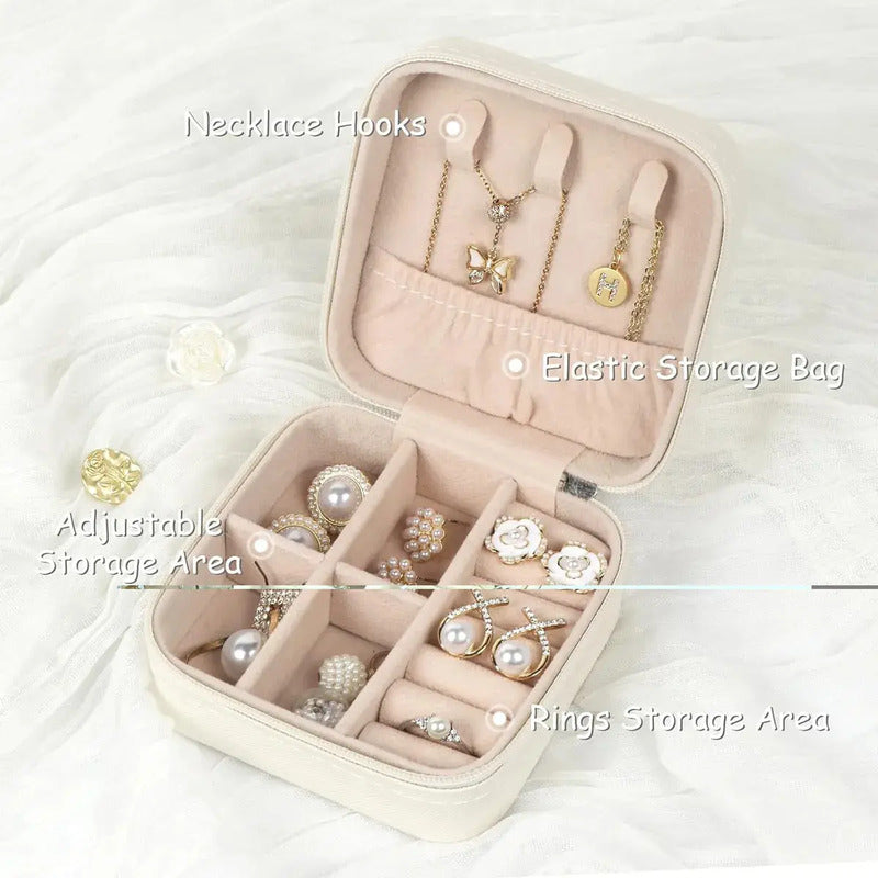 Joyero Portátil Genérico - Estuche Para Joyas 1 Unidad Beige