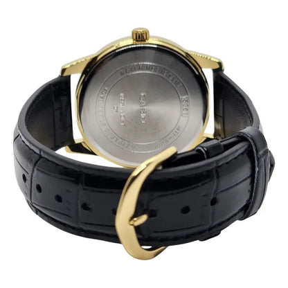 Reloj Pulsera Casio Enticer Mtp-v001gl-7budf Negro Dorado Blanco