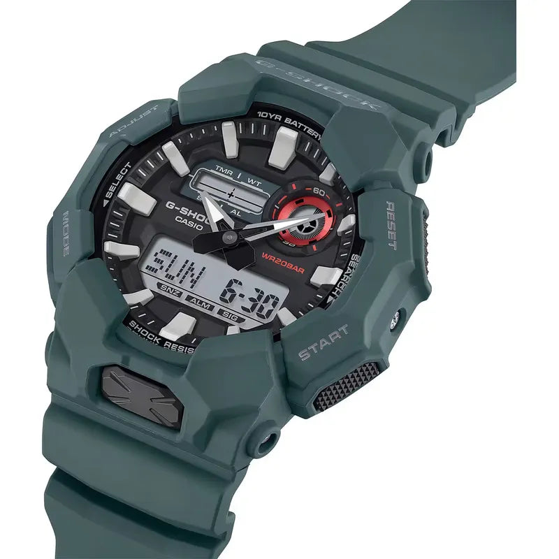 Reloj G-shock Ga-010-2a Carbono/resina Hombre Azul Verde Oscuro
