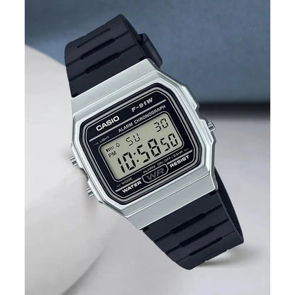 Reloj Casio Vintage F91wm-7adf Negro Gris Plateado