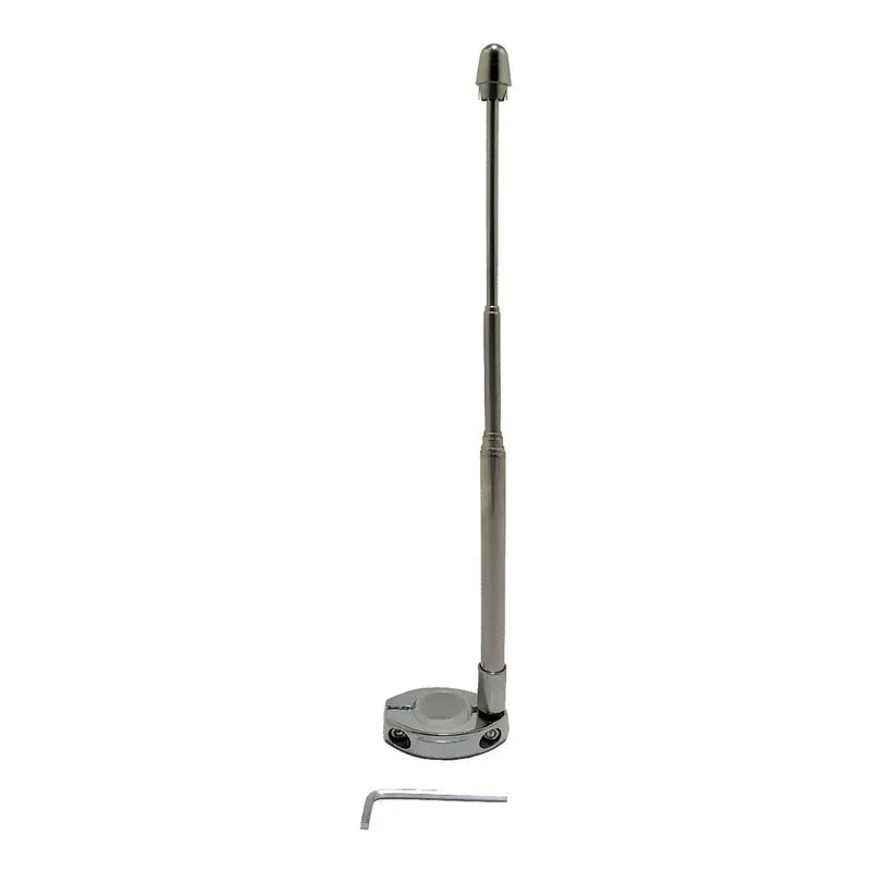 Pack 2 Antena De Seguridad Corta Hilo Curado Para Motos Plateado