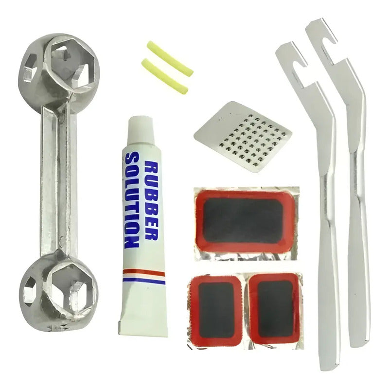 House Tools Kit Parche Bici Reparación Pinchazos Negro