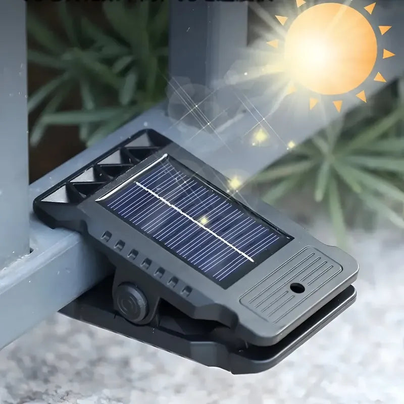 Mini Linterna Solar Clip Sensor Movimiento Exterior 13867a Negro
