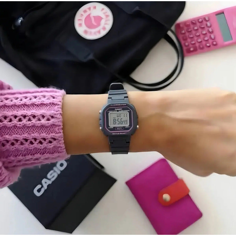 Reloj Casio La-20wh-8a Rosa Dama Digital Correa Full La-20wh-8adf
