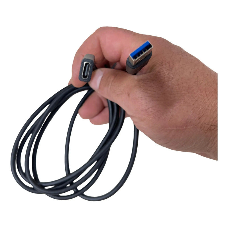 Cable Otg Usb Macho 3.0 A Tipo-c Hembra 1.5mts Tm-200546 Negro