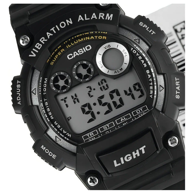 Reloj Casio Modelo: W-735h-1a Negro Sumergible