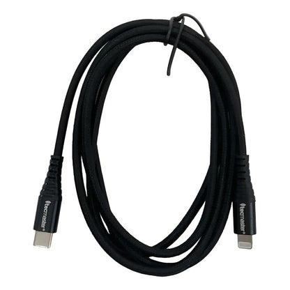 Cable Usb Tipo C A Lightning 1.5m Negro Reforzado Tecmaster