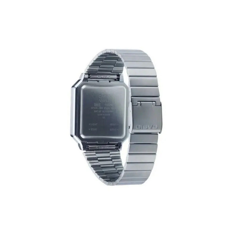 Reloj Casio Vintage A-100we-7b Agente Oficial Casiocentro Plateado