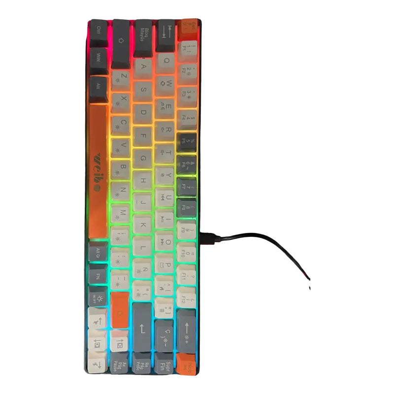 Teclado Usb Gamer Con Iluminación Negro Español Latinoamérica