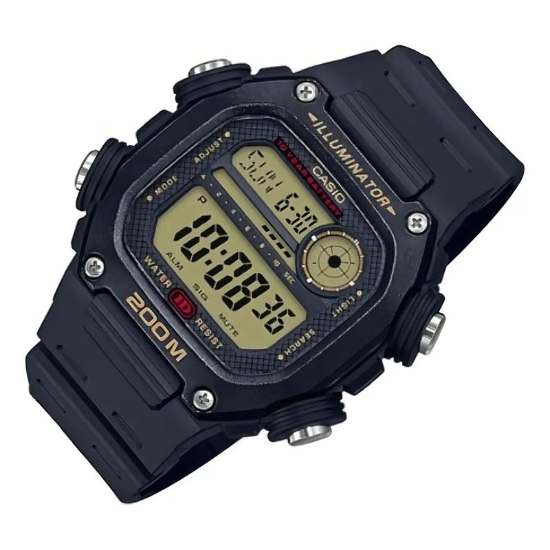 Reloj Casio Hombre Digital Dw-291h-9av Cronometro Hora Mundial Negro