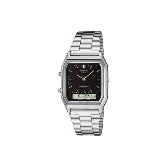Reloj Casio Unisex Aq-230a-1dmq/relojeria Violeta Plata Plateado
