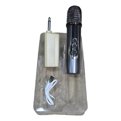 Microfono Inalambrico Recargable Receptor Gris Oscuro