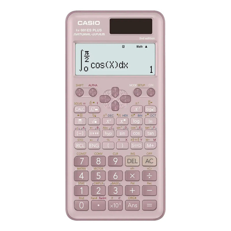 Calculadora Casio Fx-991es Plus Tapa Plástica Color Rosado