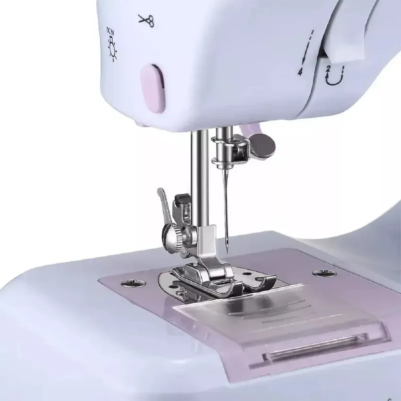 Mini Máquina De Coser Multifuncional Eléctrica Para El Hogar Blanco
