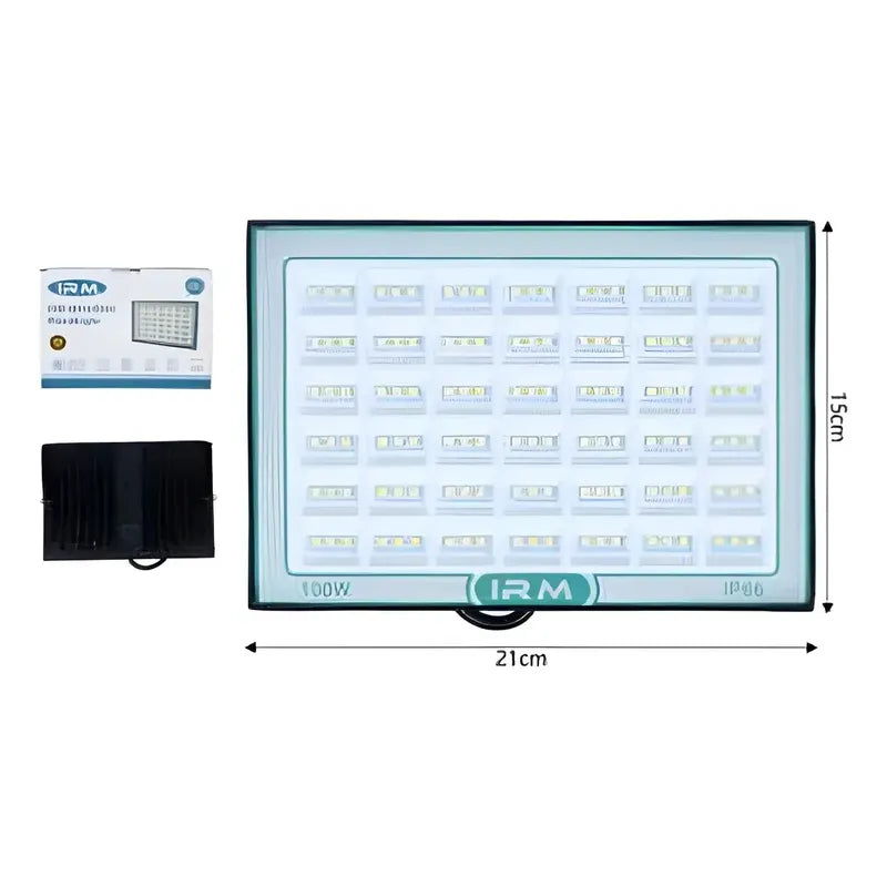 Reflector Proyector Luz Led 100w Ip66 Negro 6500k