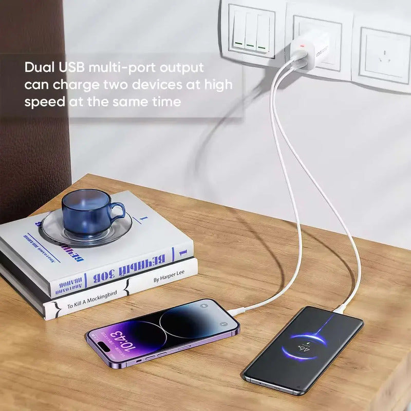 Cargador Pared   Dual Usb Ple250 Blanco