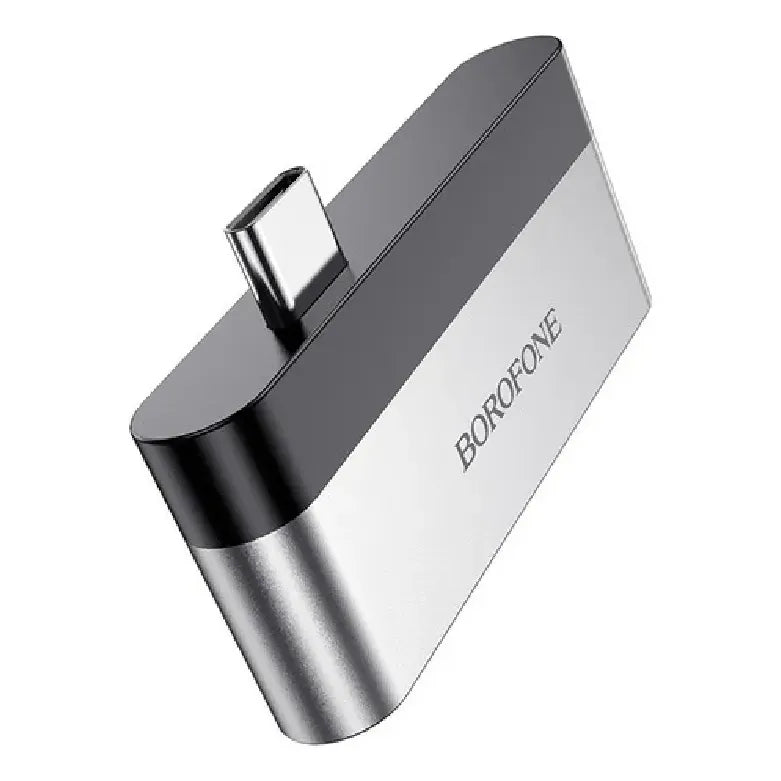 Hub Usb C Borofone Dh1 3 Puertos Usb 3.0 Con Protección Sobrecarga Gris