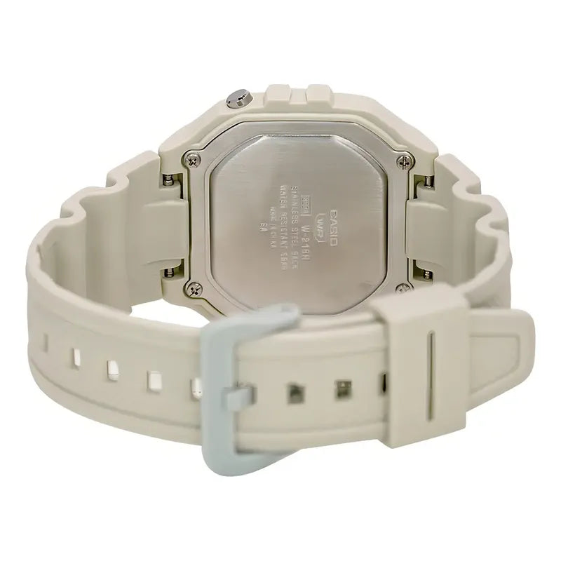 Reloj Digital Casio W-218hc-4a2vdf Para Mujer Blanco Gris