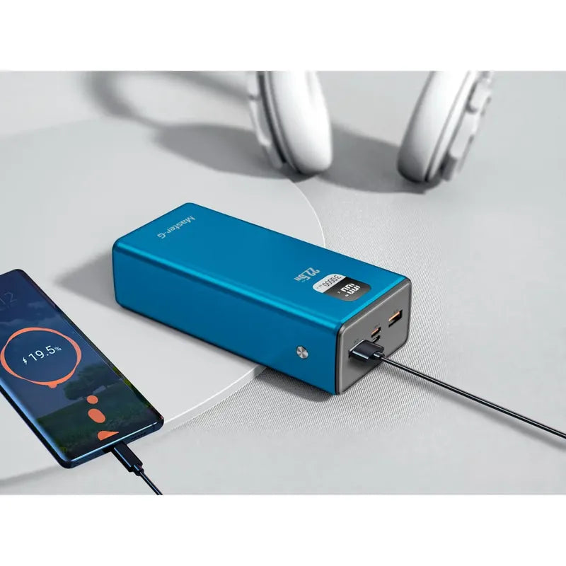 Cargador Portatil Bateria Power Bank Master-g 30000mah 22.5w Color Azul