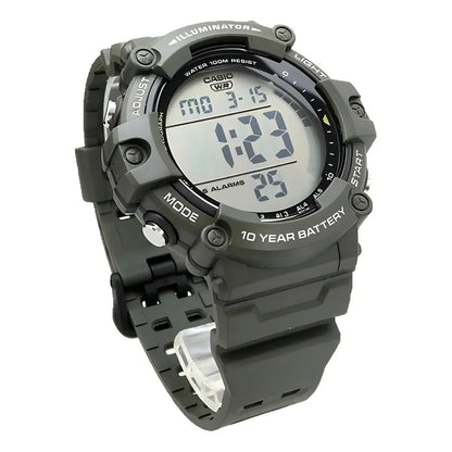 Reloj Casio Digital Ae2000 Hombre *watchsalas* Full Color Del Fondo Negro Ae-1500whx-3a Verde Oscuro