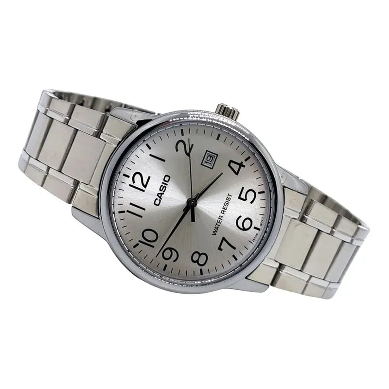 Reloj Pulsera Casio Mtp-v002d-7b Con Correa De Acero Inoxidable Color Plateado Para Hombre