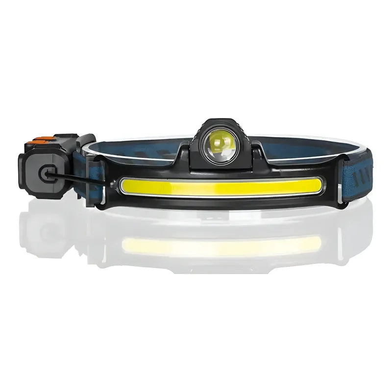Linterna Frontal Táctica Recargable High Power Headlamp 5000lm Led 150m Frío Negro