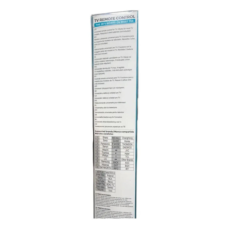 Control Remoto Mando De Distancia Para Smart Tv 29 En 1 Irm Blanco